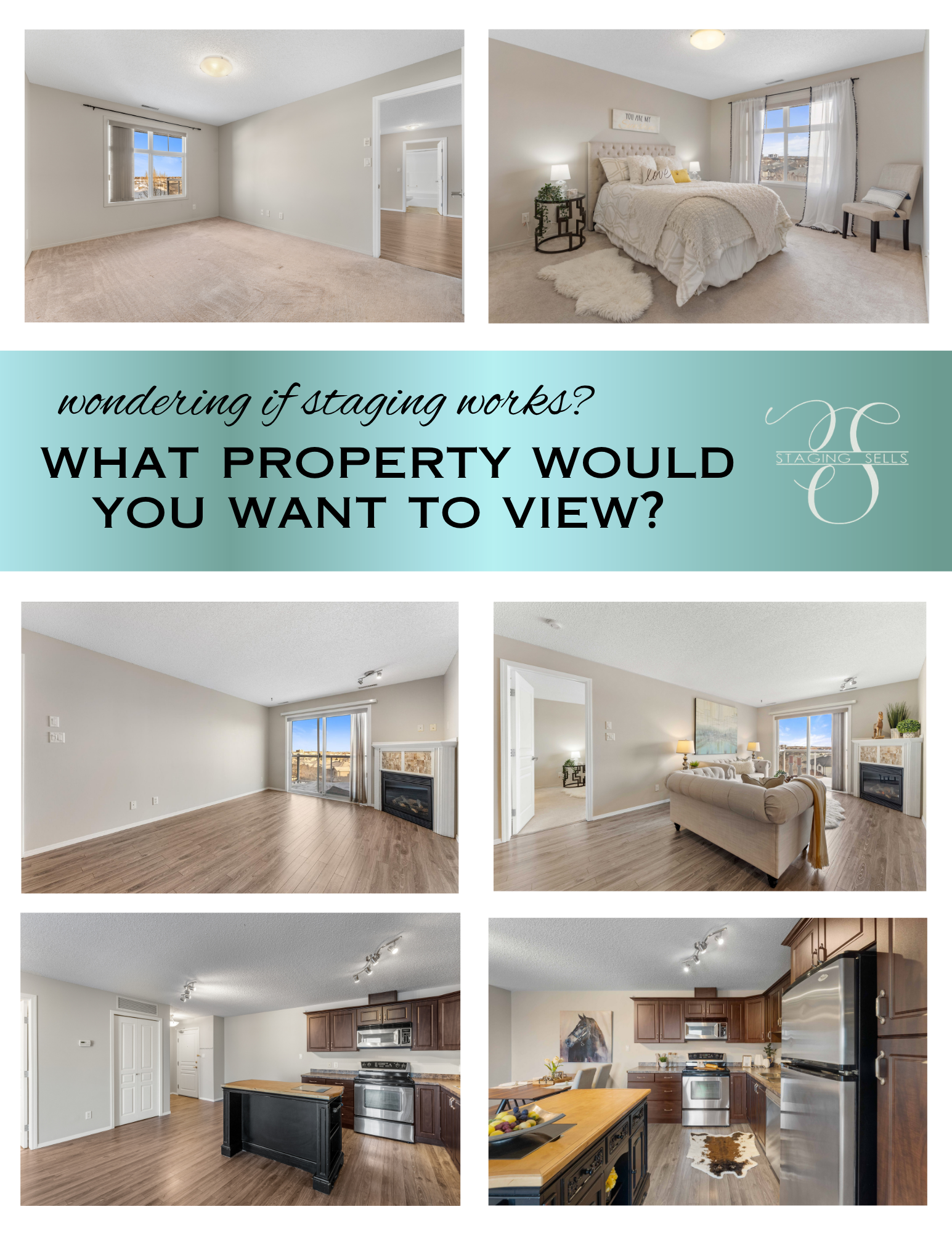 Before and after home staging examples